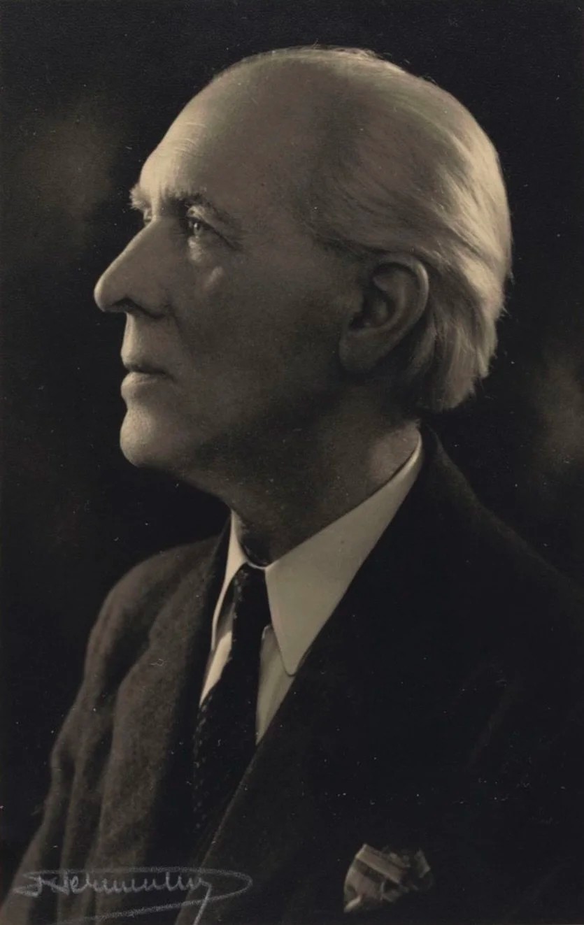 Albert Dupuis in later years, black and white photograph