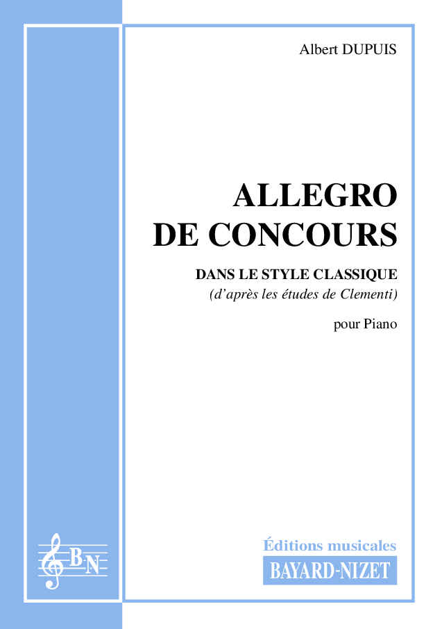 Allegro de Concours dans le style classique, pour Piano